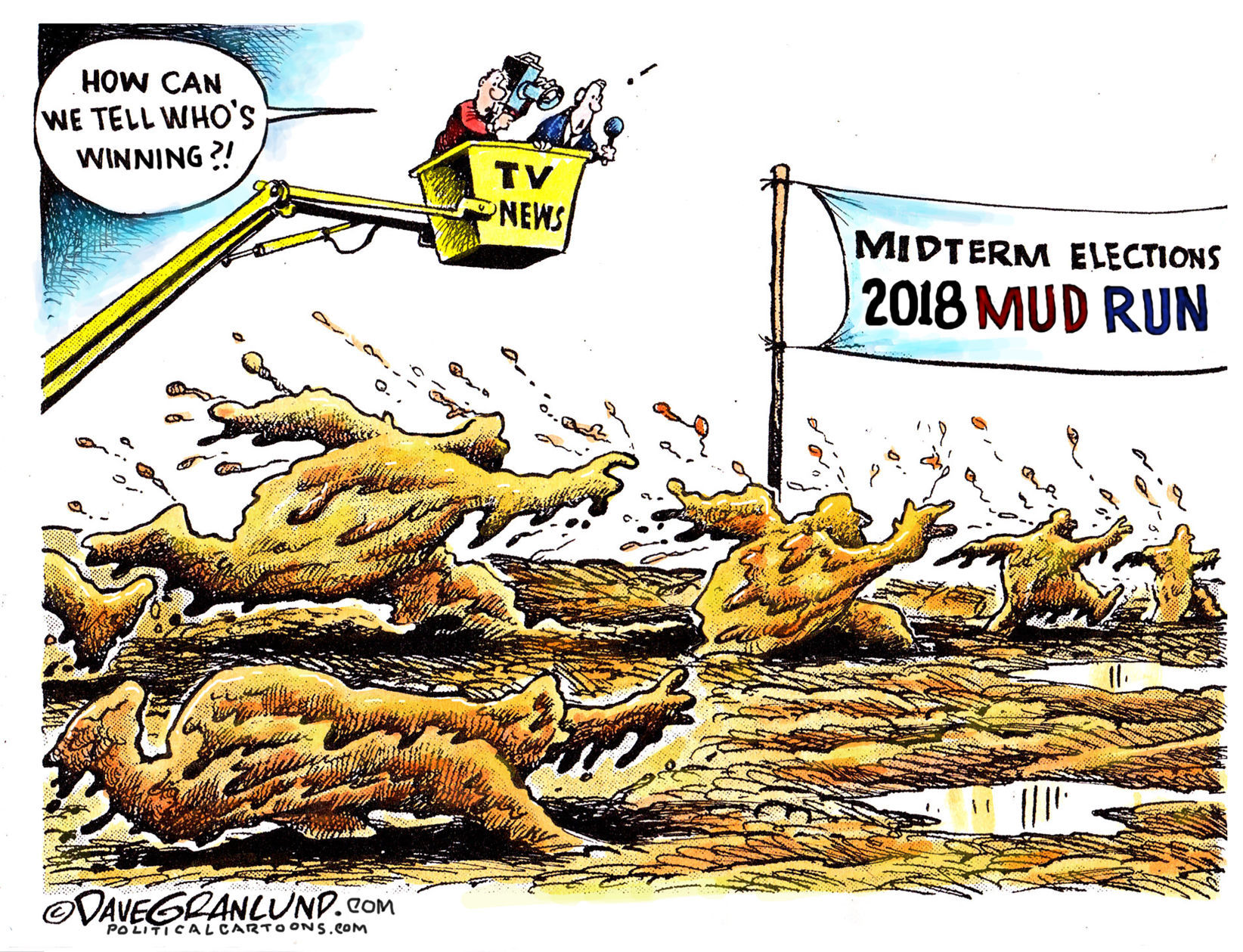 Midterm Mud Run 2018 by Dave Granlund, PoliticalCartoons.com